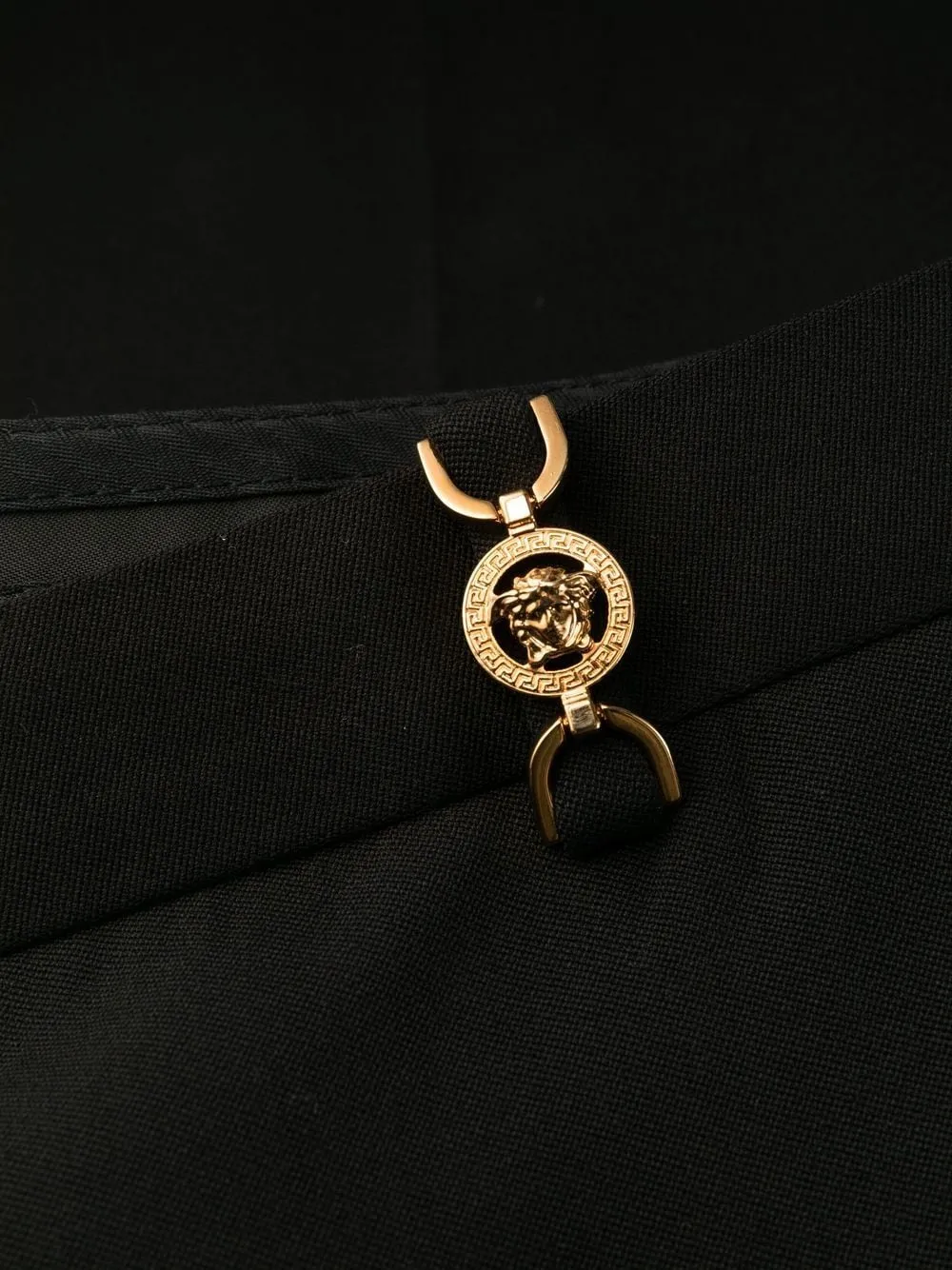 Versace Medusa Plaque Mid-Rise Flared Trousers