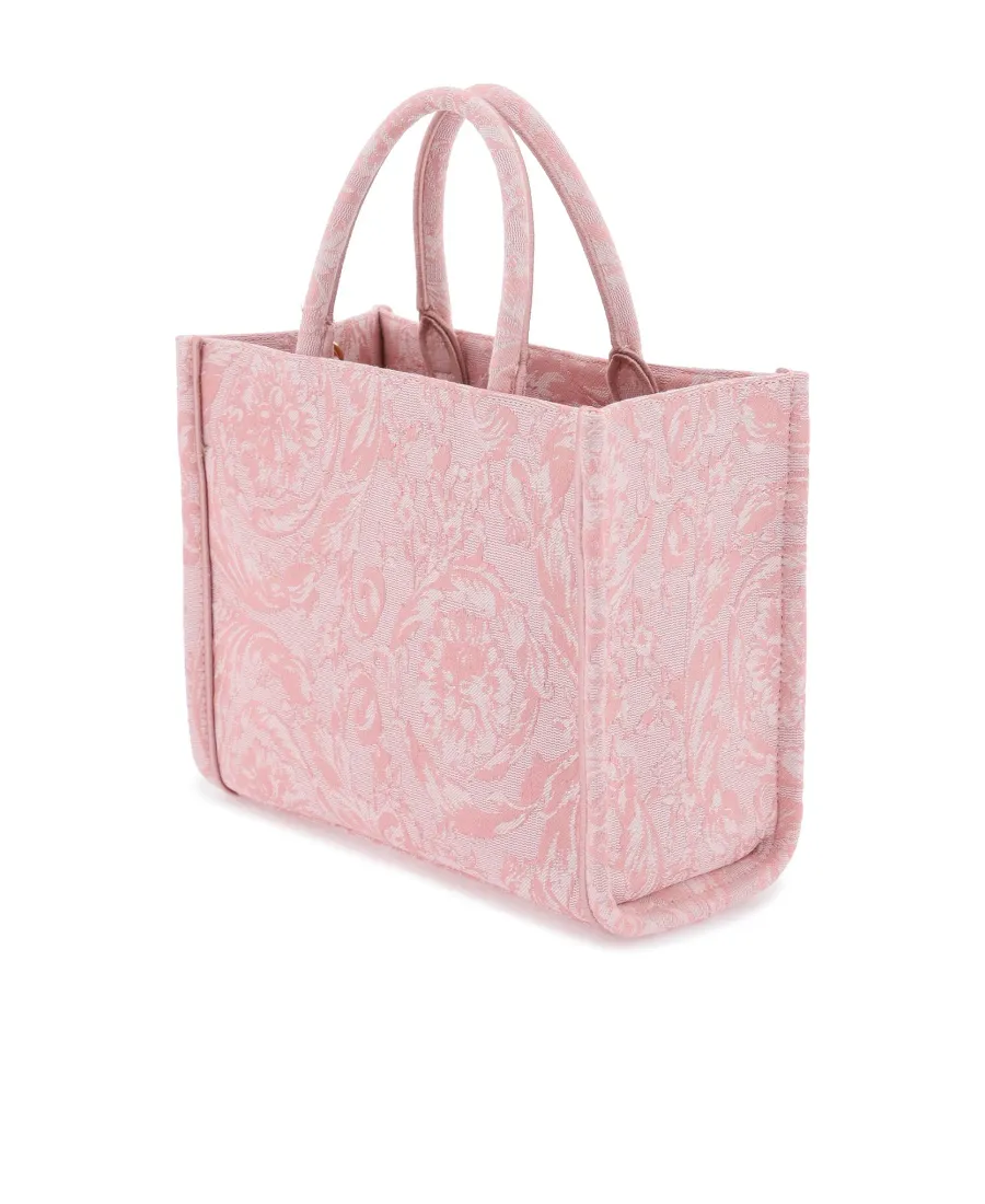 Versace All-Over Floral Motif Top Handle Bag