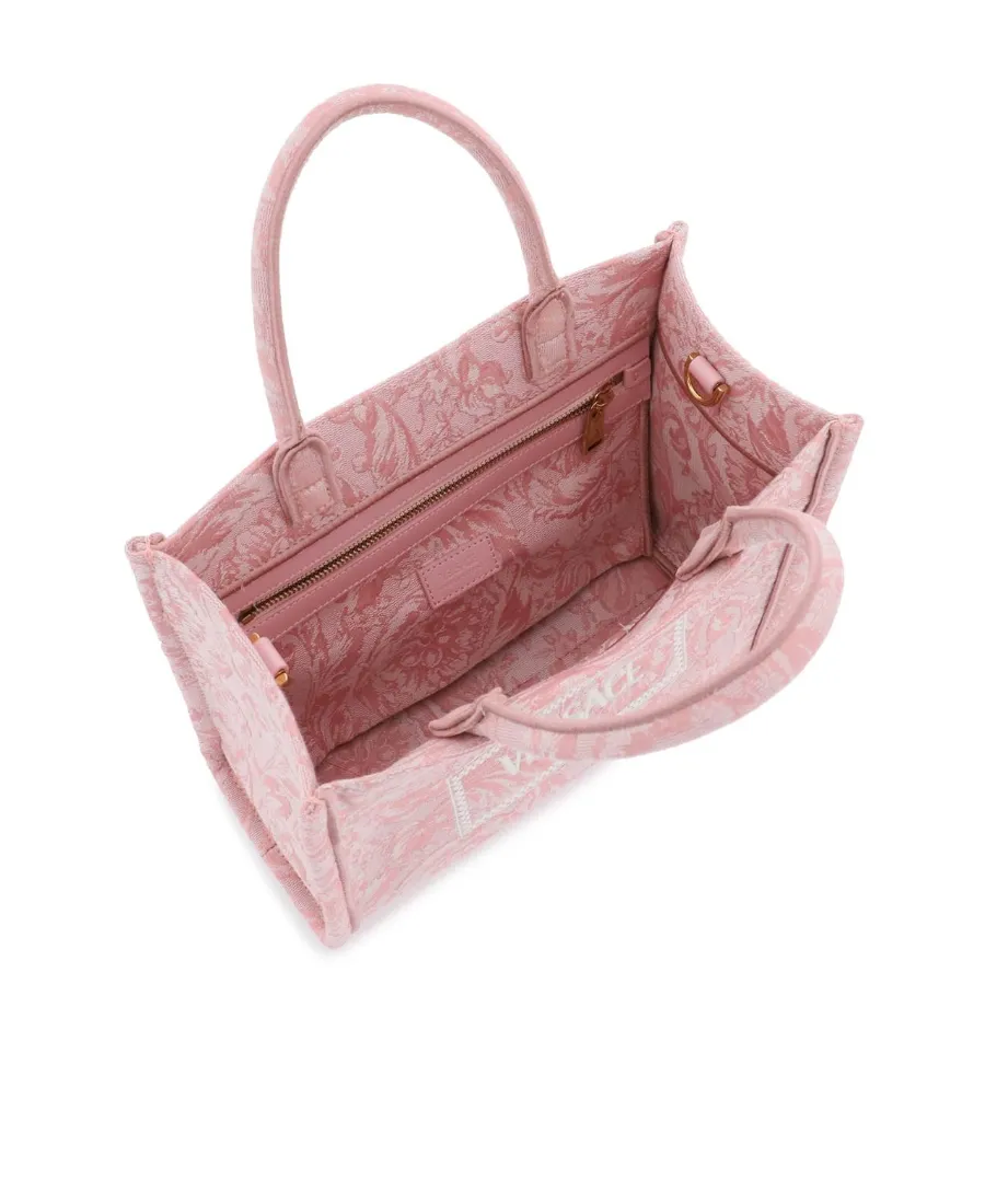 Versace All-Over Floral Motif Top Handle Bag