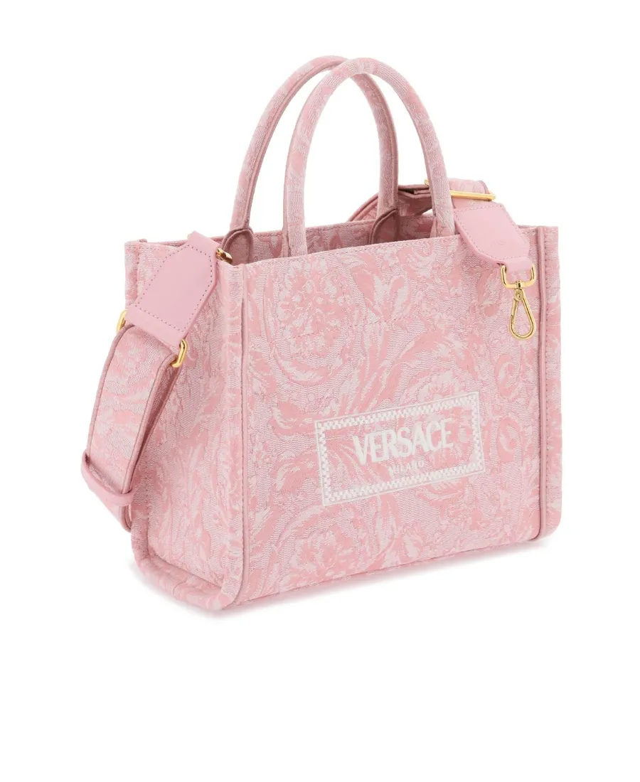 Versace All-Over Floral Motif Top Handle Bag