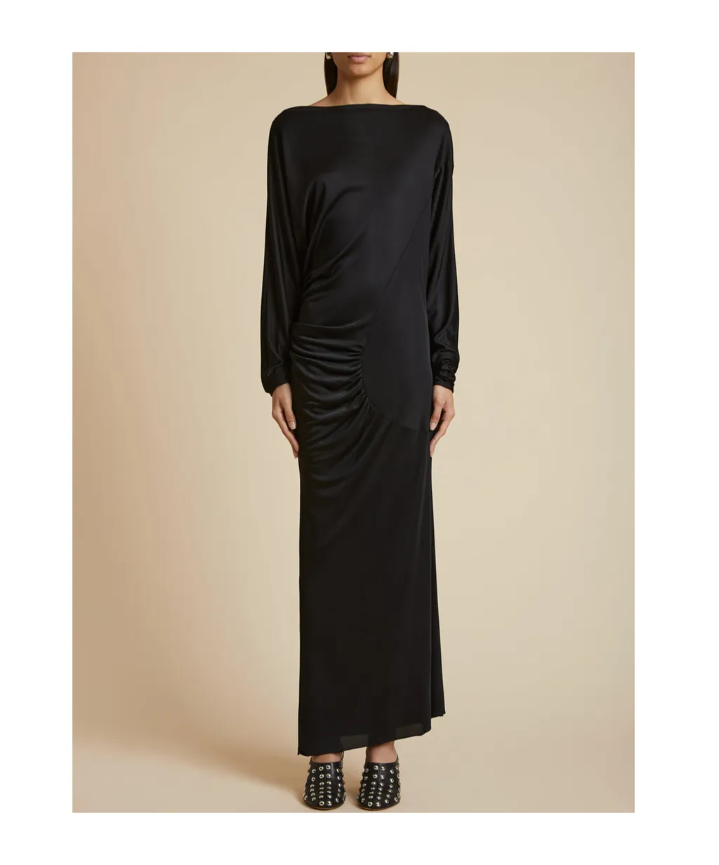 Khaite Oron Long-Sleeved Maxi Dress