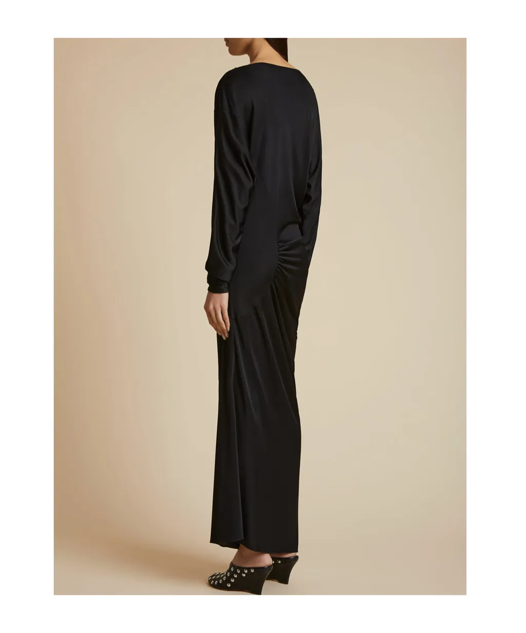 Khaite Oron Long-Sleeved Maxi Dress