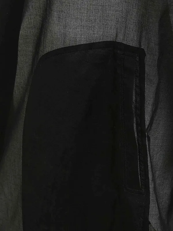 Rick Owens Semi-Sheer High-Low Hem Coat