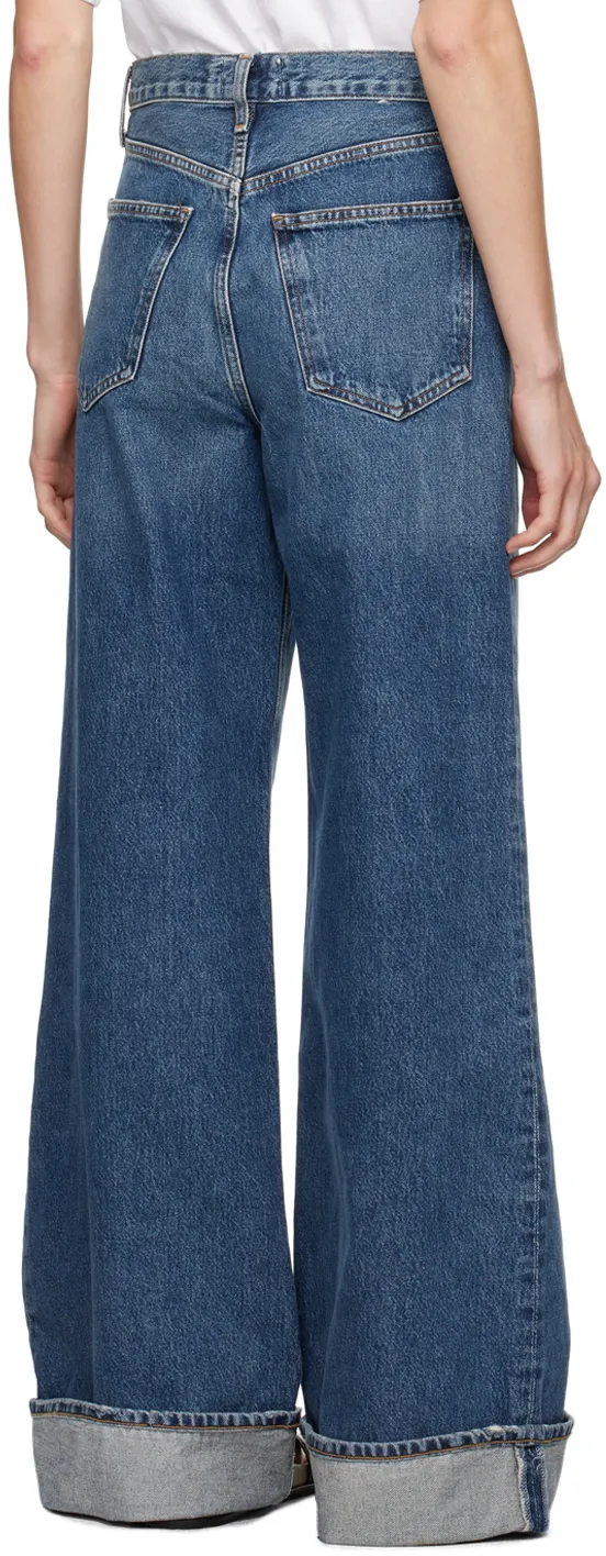 Agolde Dame High-Waisted Wide-Leg Jeans