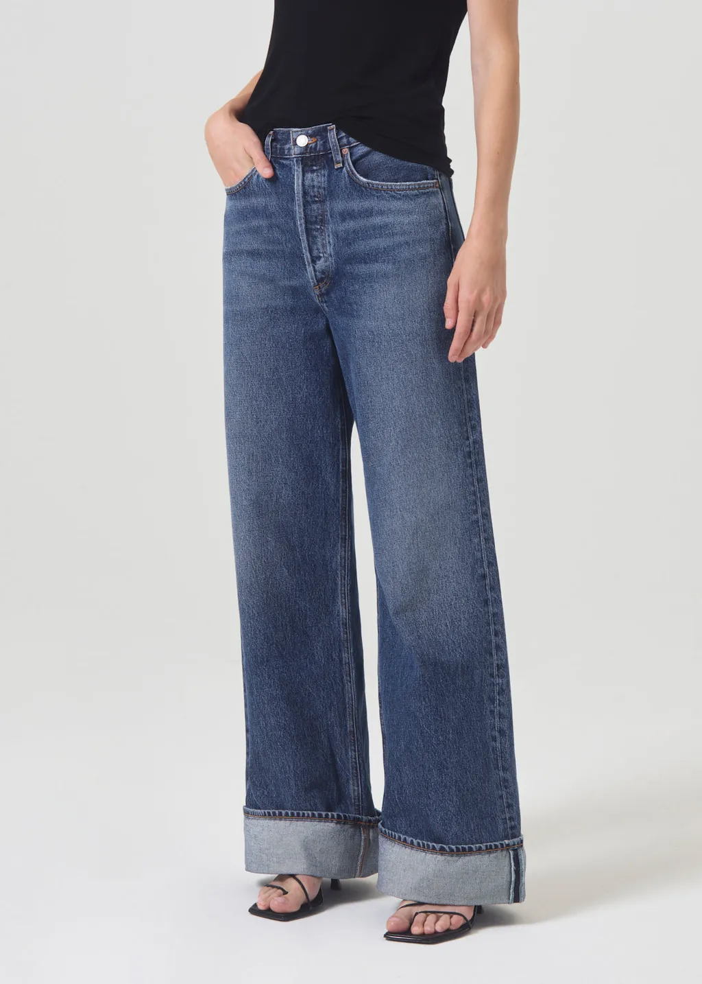 Agolde Dame High-Waisted Wide-Leg Jeans