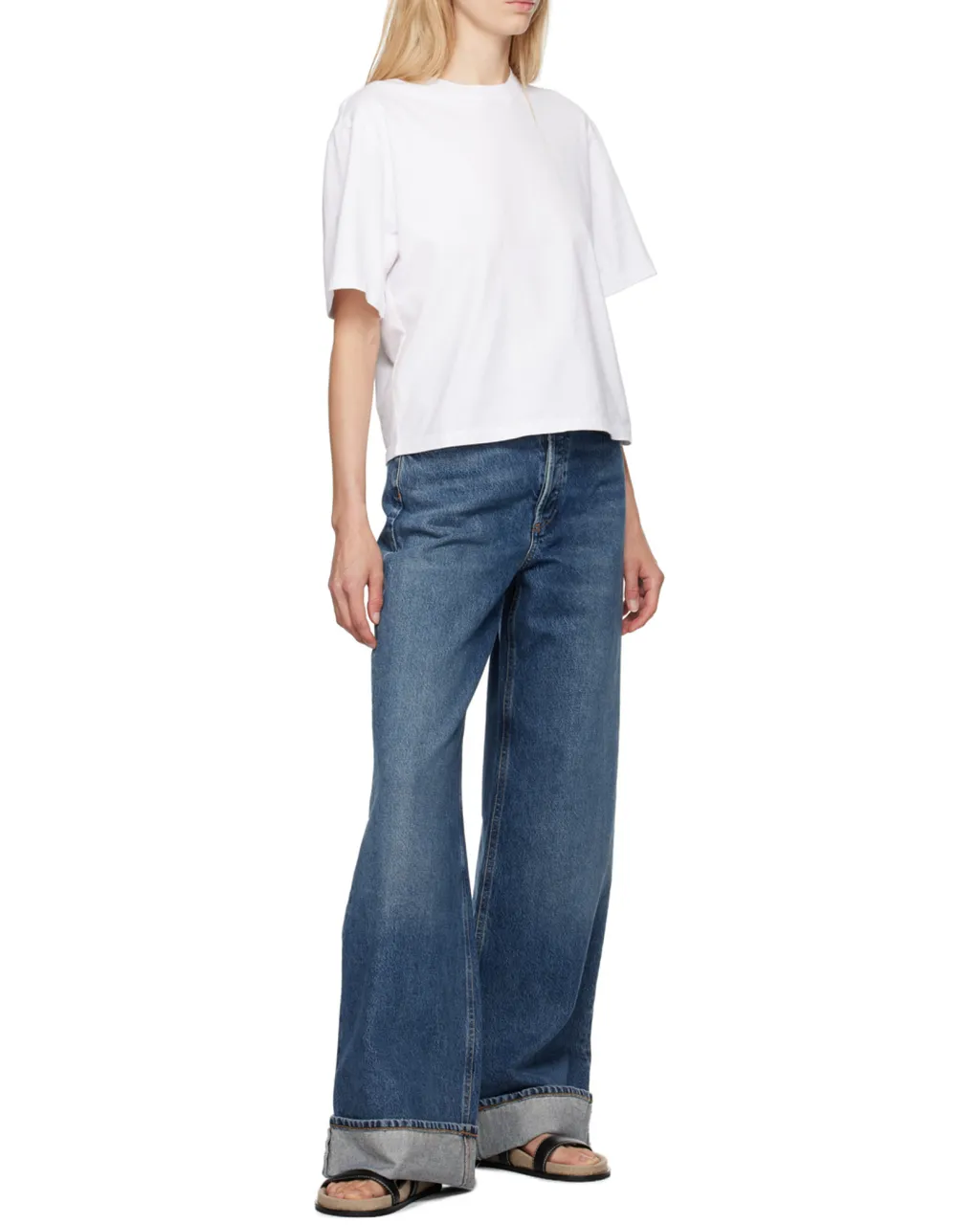 Agolde Dame High-Waisted Wide-Leg Jeans
