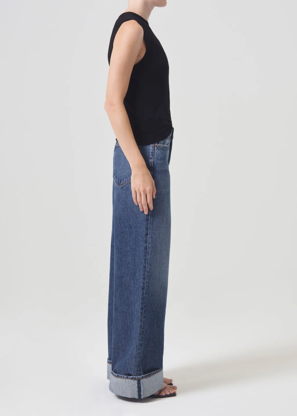 Agolde Dame High-Waisted Wide-Leg Jeans