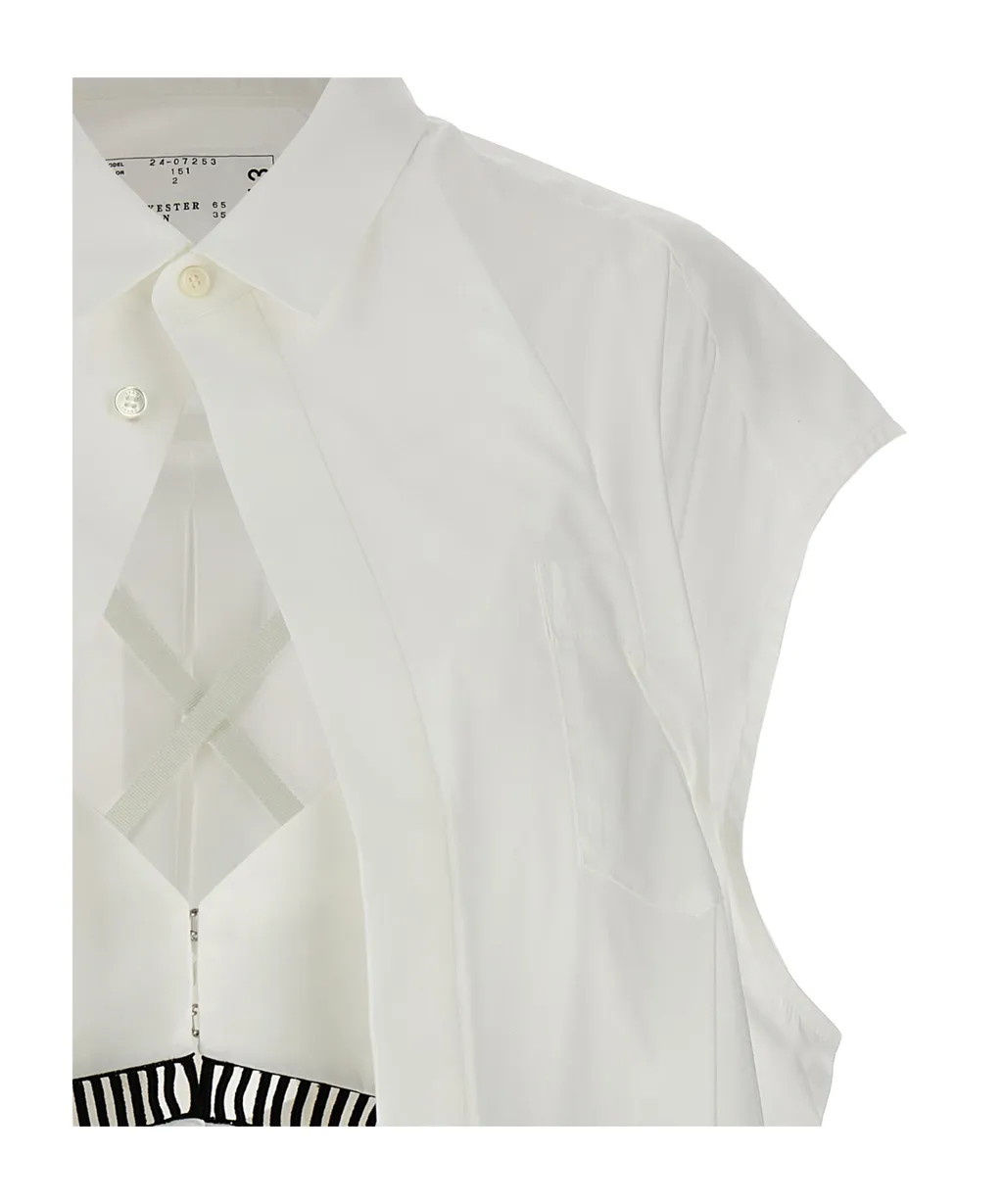 Sacai Sleeveless Poplin Shirt