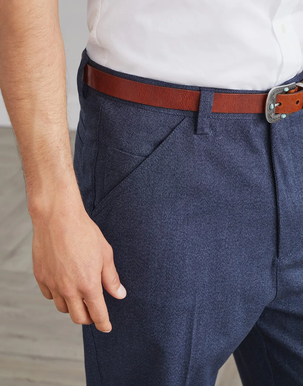 Cotton Tapered Trousers