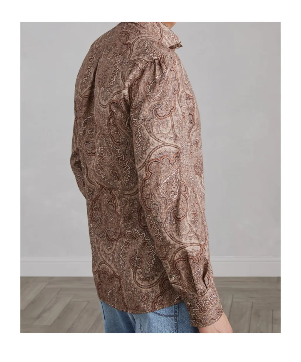 Brunello Cucinelli Patterned Jacquard Long-Sleeved Shirt