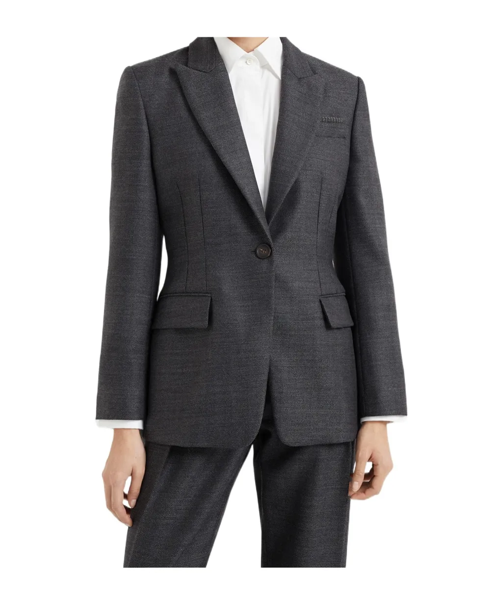 Single-Breasted Virgin-Wool Blazer