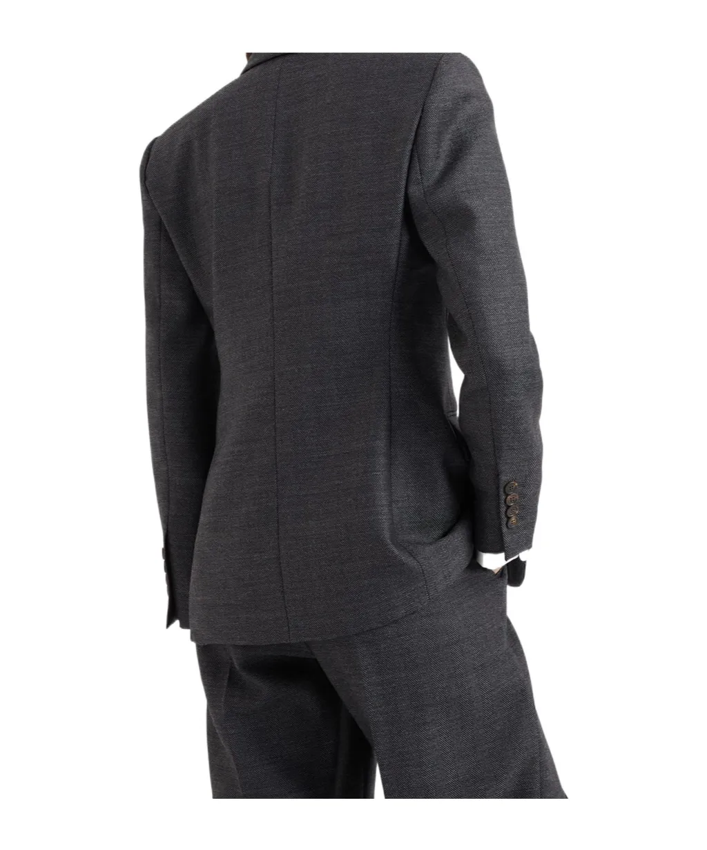 Single-Breasted Virgin-Wool Blazer