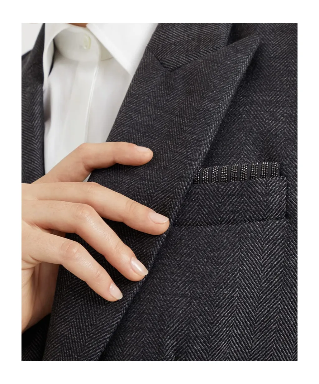 Single-Breasted Virgin-Wool Blazer
