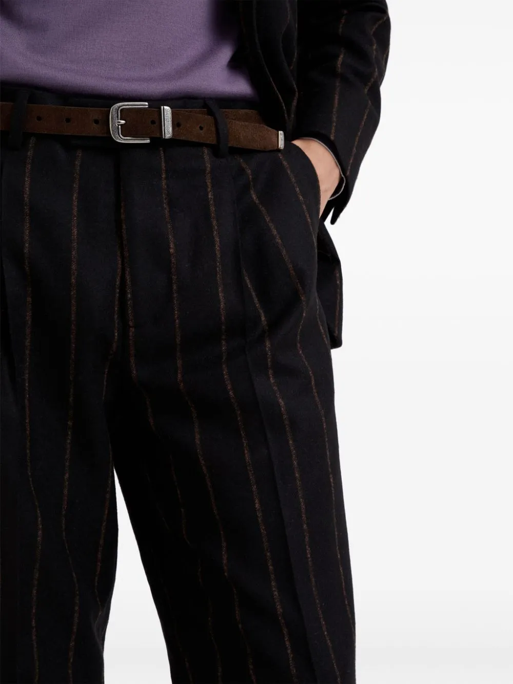Striped Tapered Trousers