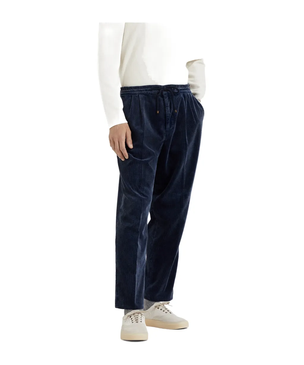 Drawstring Corduroy Trousers
