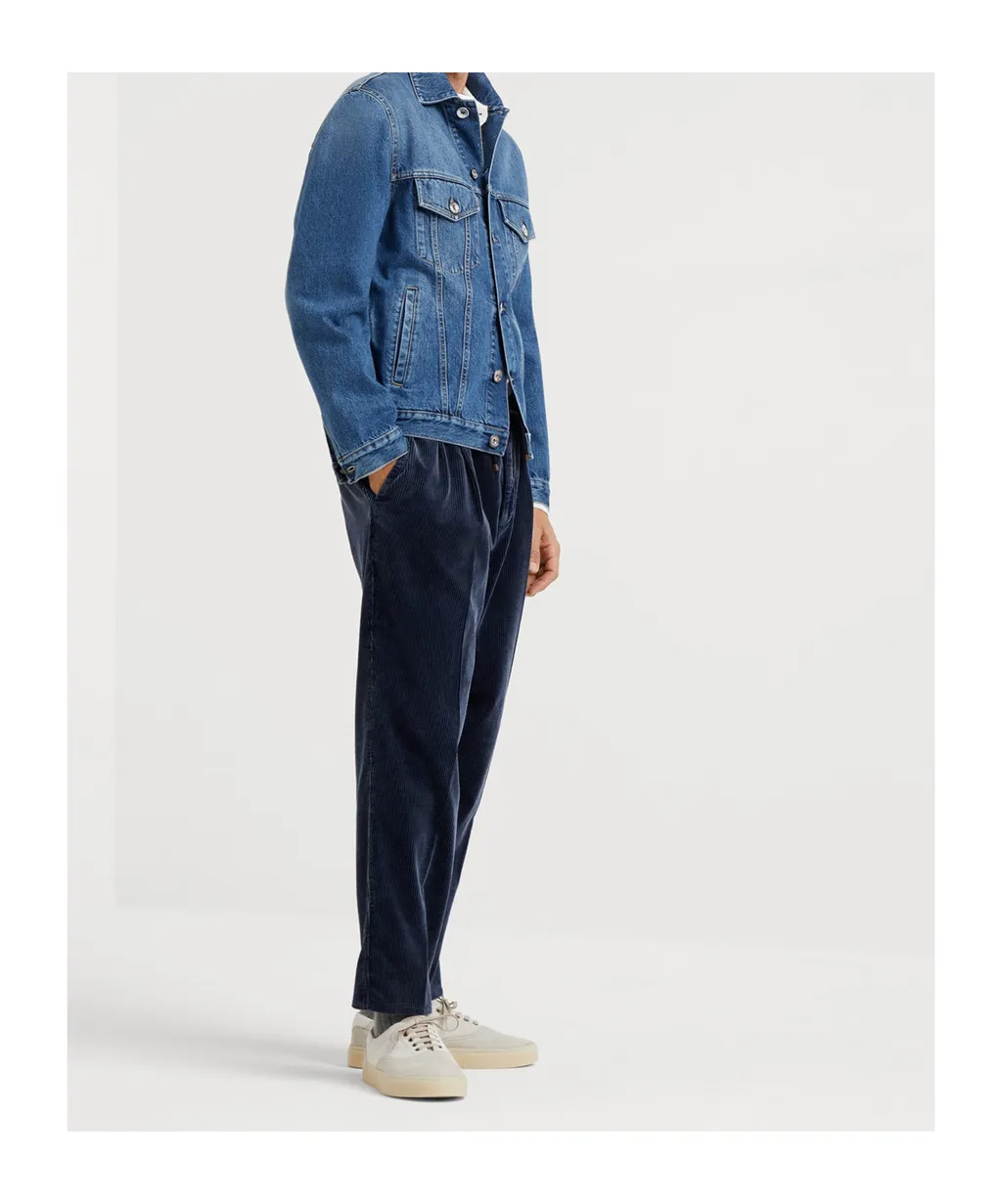 Drawstring Corduroy Trousers