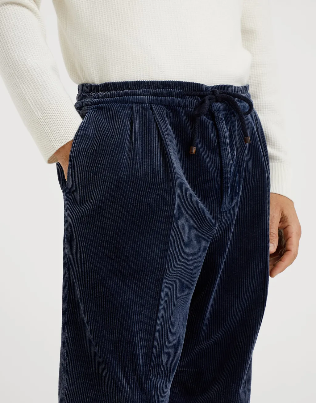 Drawstring Corduroy Trousers