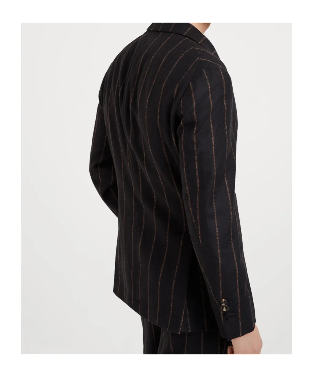Single-Breasted Striped Blazer