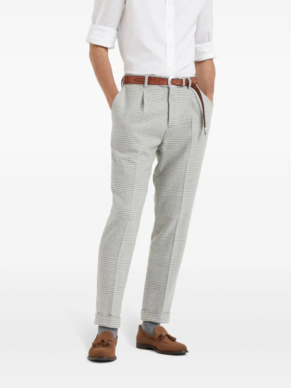 Prince-Of-Wales Pattern Trousers