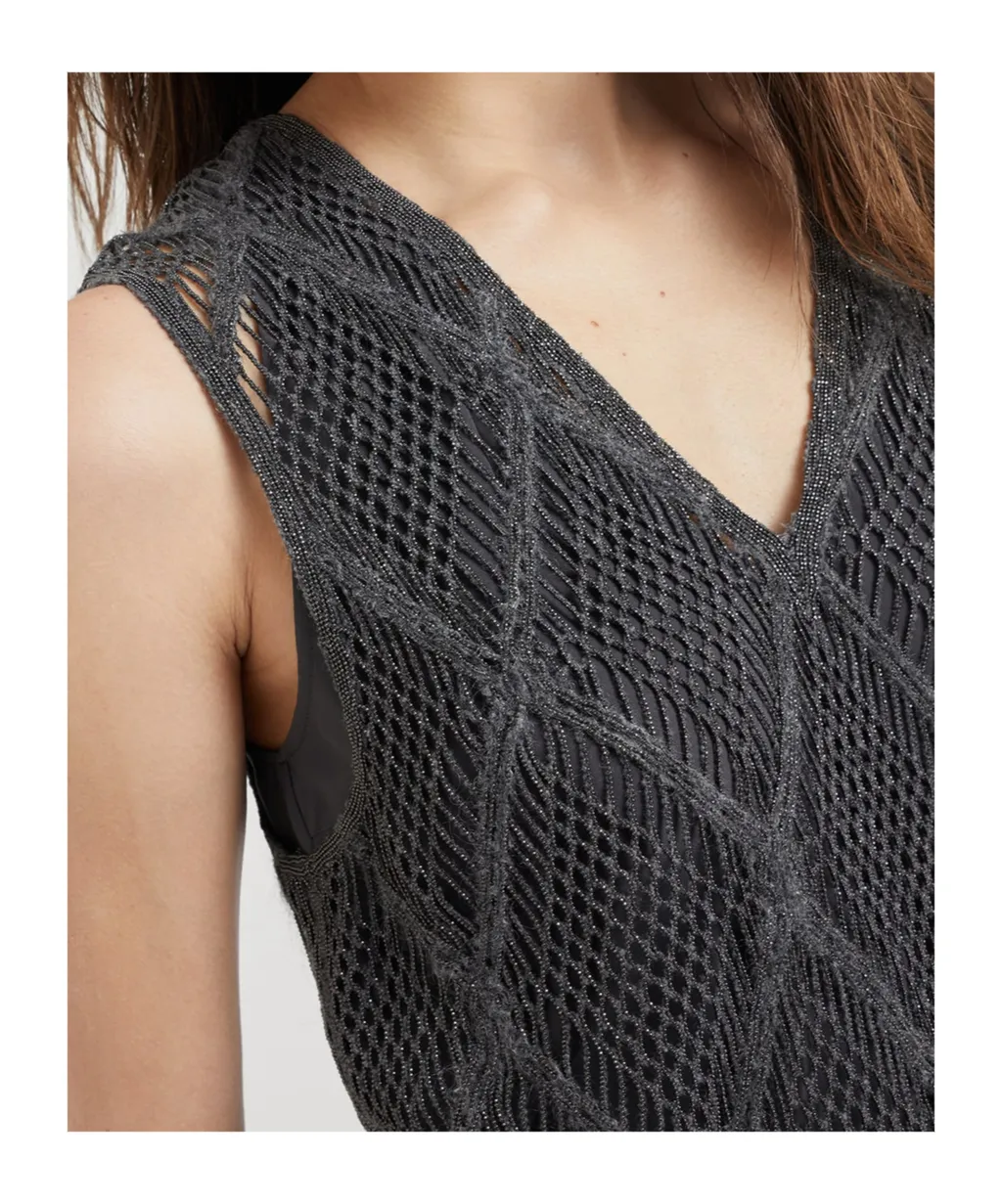Open-Knit Vest