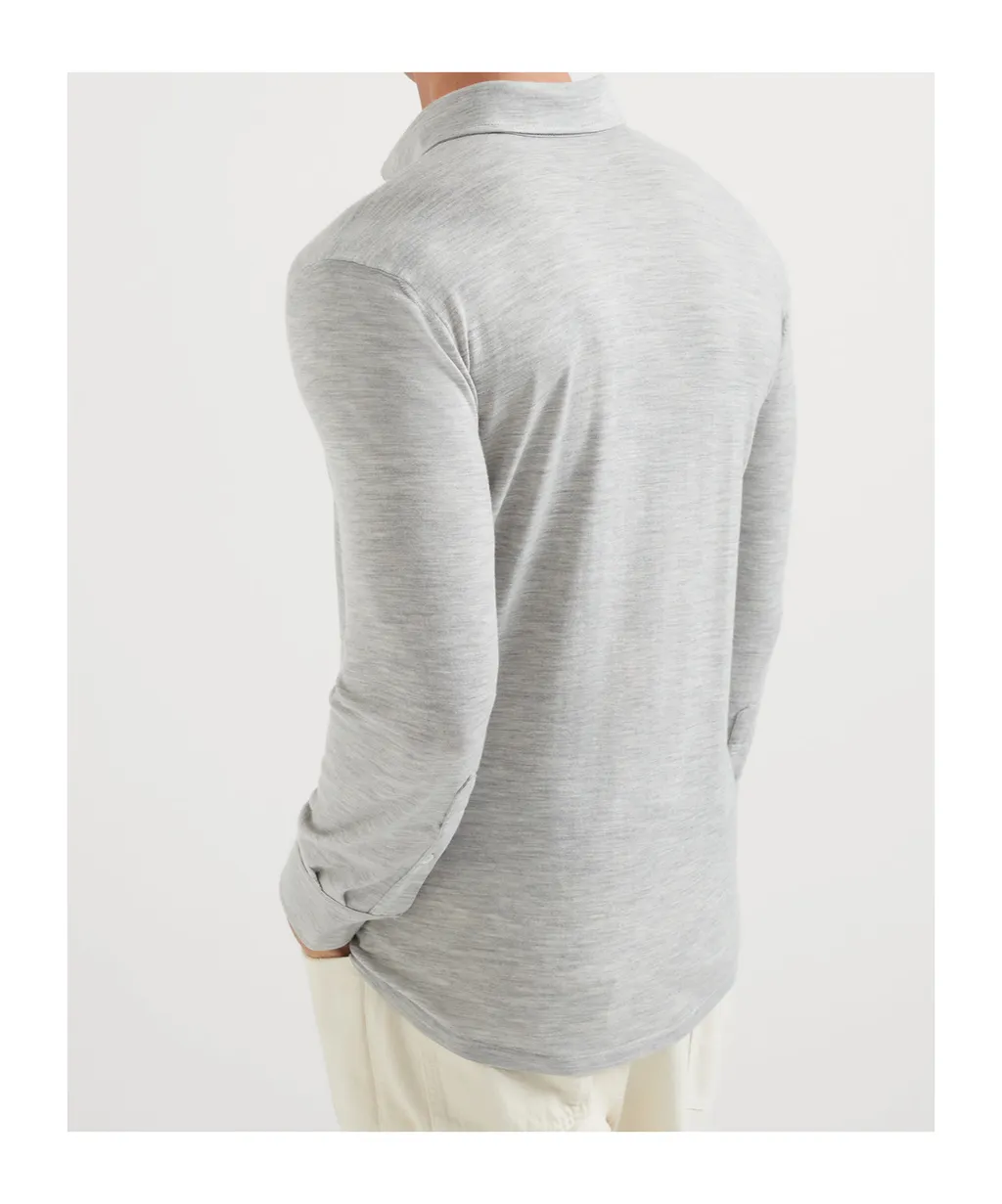 Long-Sleeve Knitted Shirt