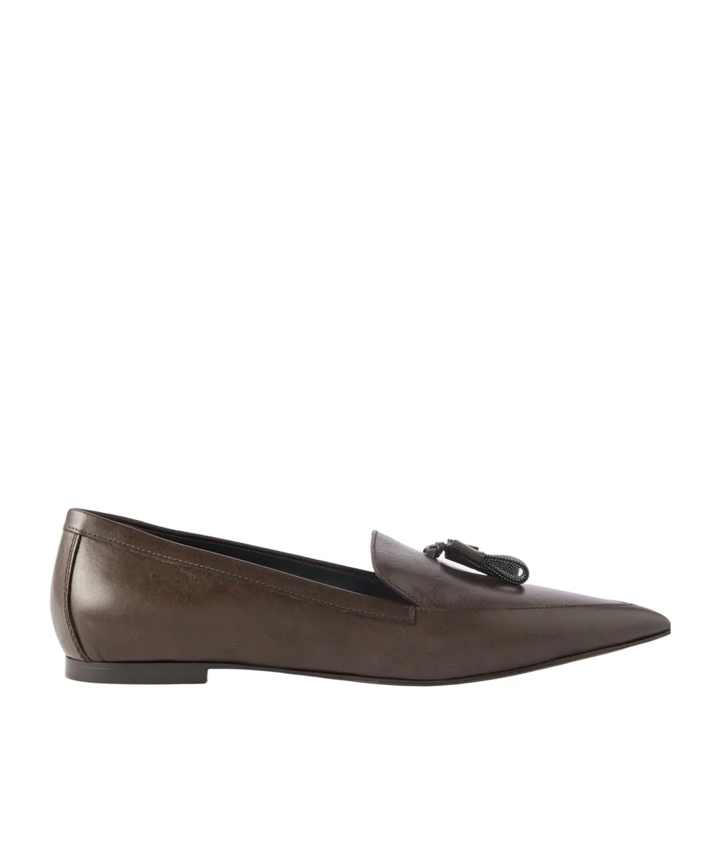 Beaded Tassel Loafers