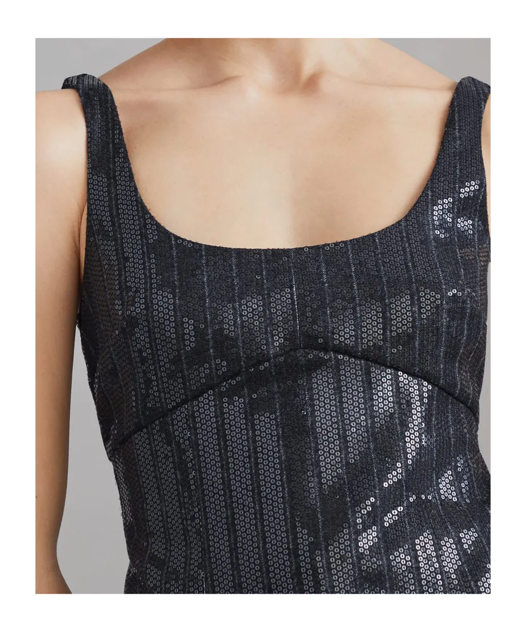Sequin-Embellished Blouse