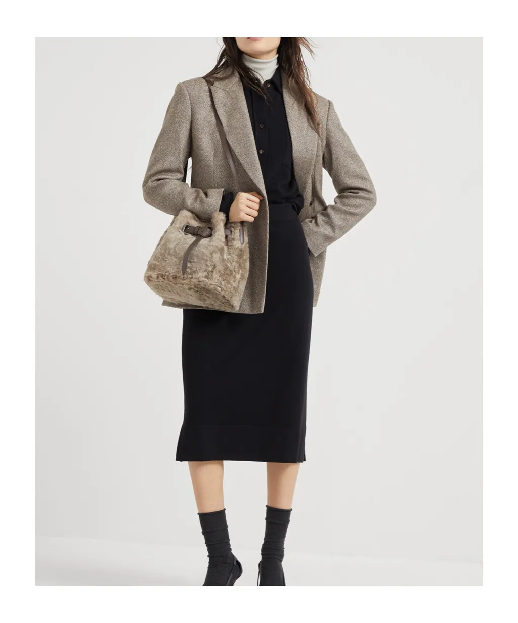 Long-Sleeve Cashmere Cardigan