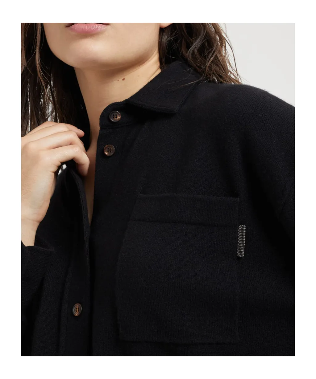 Long-Sleeve Cashmere Cardigan