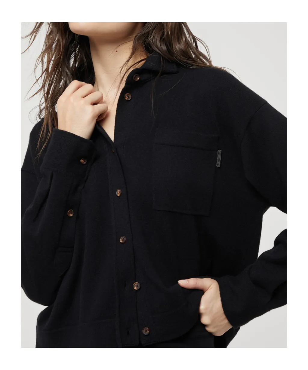 Long-Sleeve Cashmere Cardigan