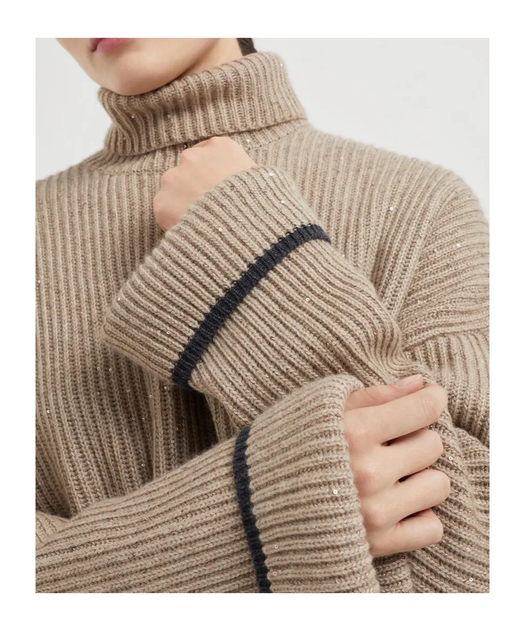 High-Neck Knitted Jumper