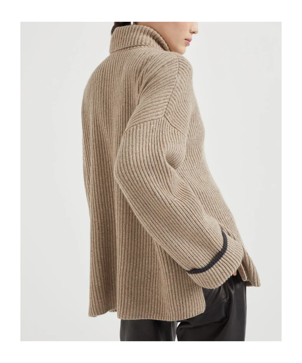 High-Neck Knitted Jumper