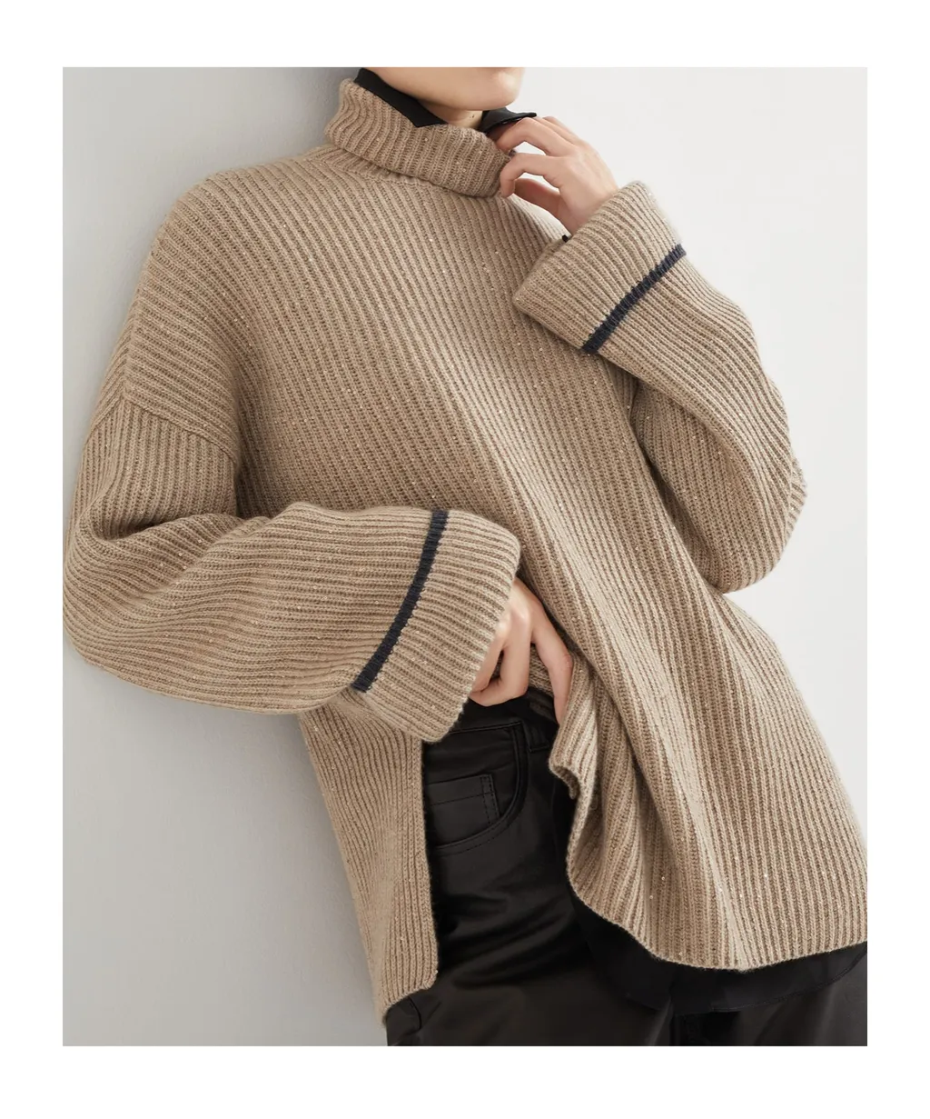 High-Neck Knitted Jumper