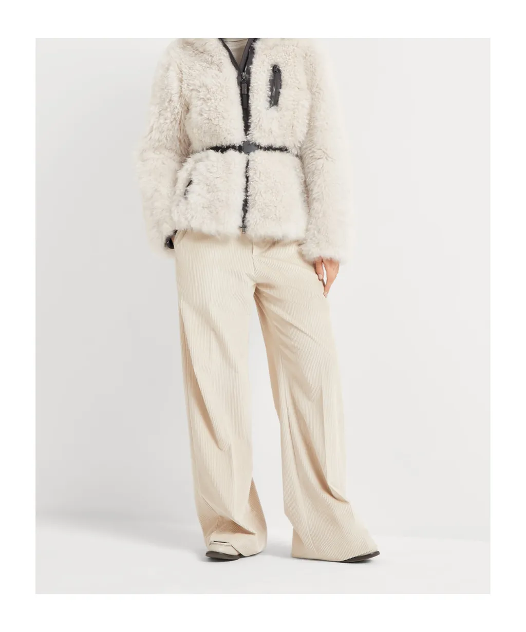 Corduroy Wide-Leg Trousers