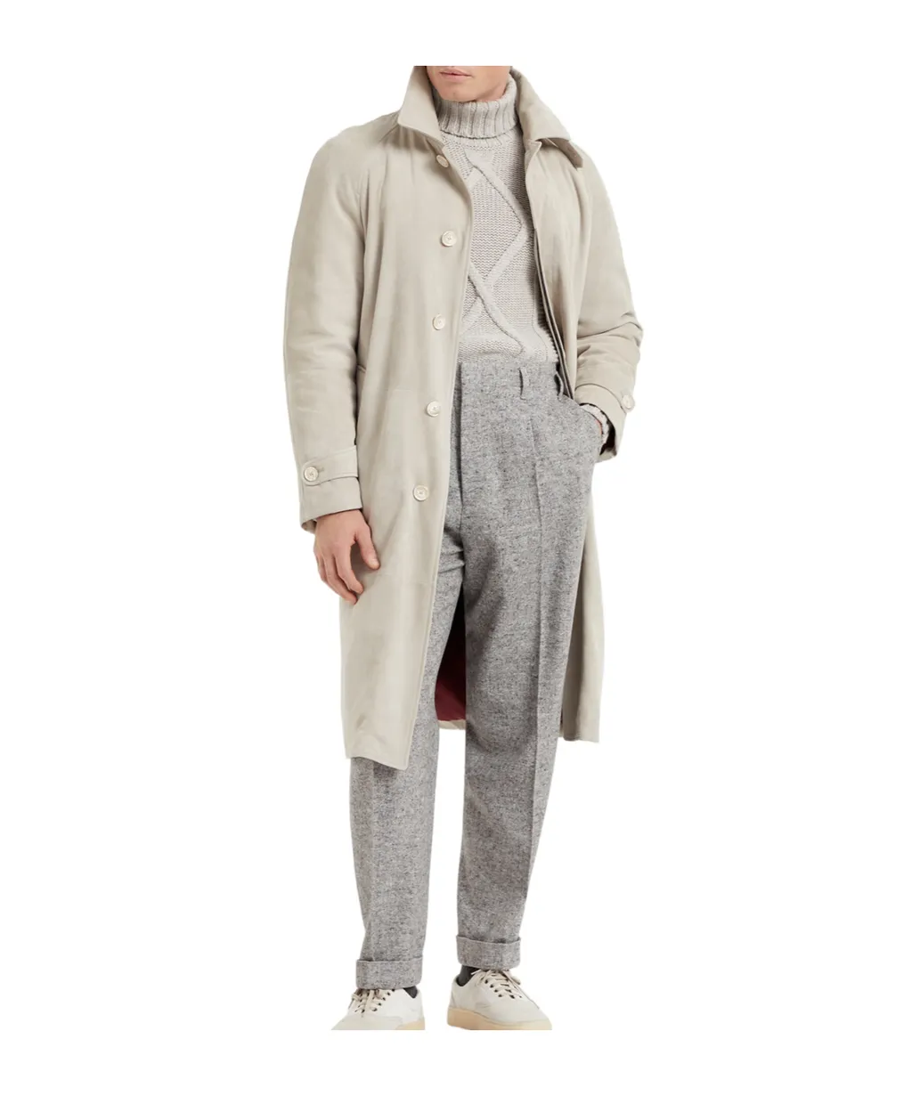 Padded Leather Coat
