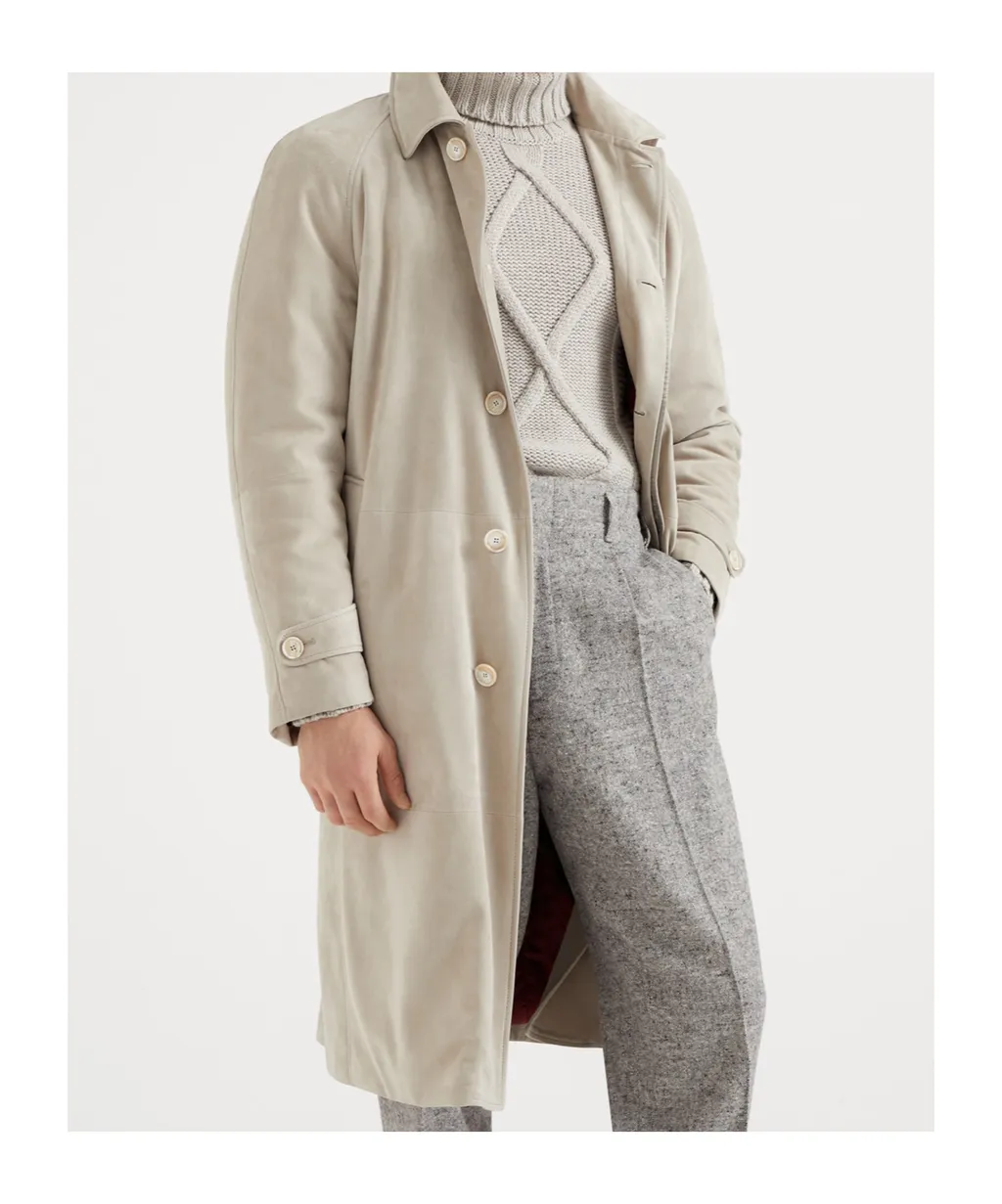 Padded Leather Coat