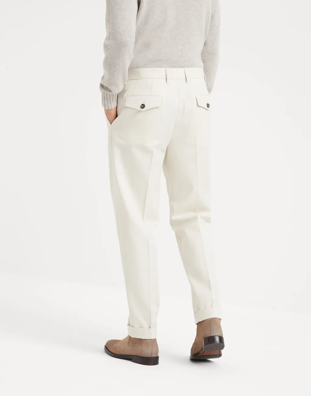 Pressed-Crease Tapered Trousers