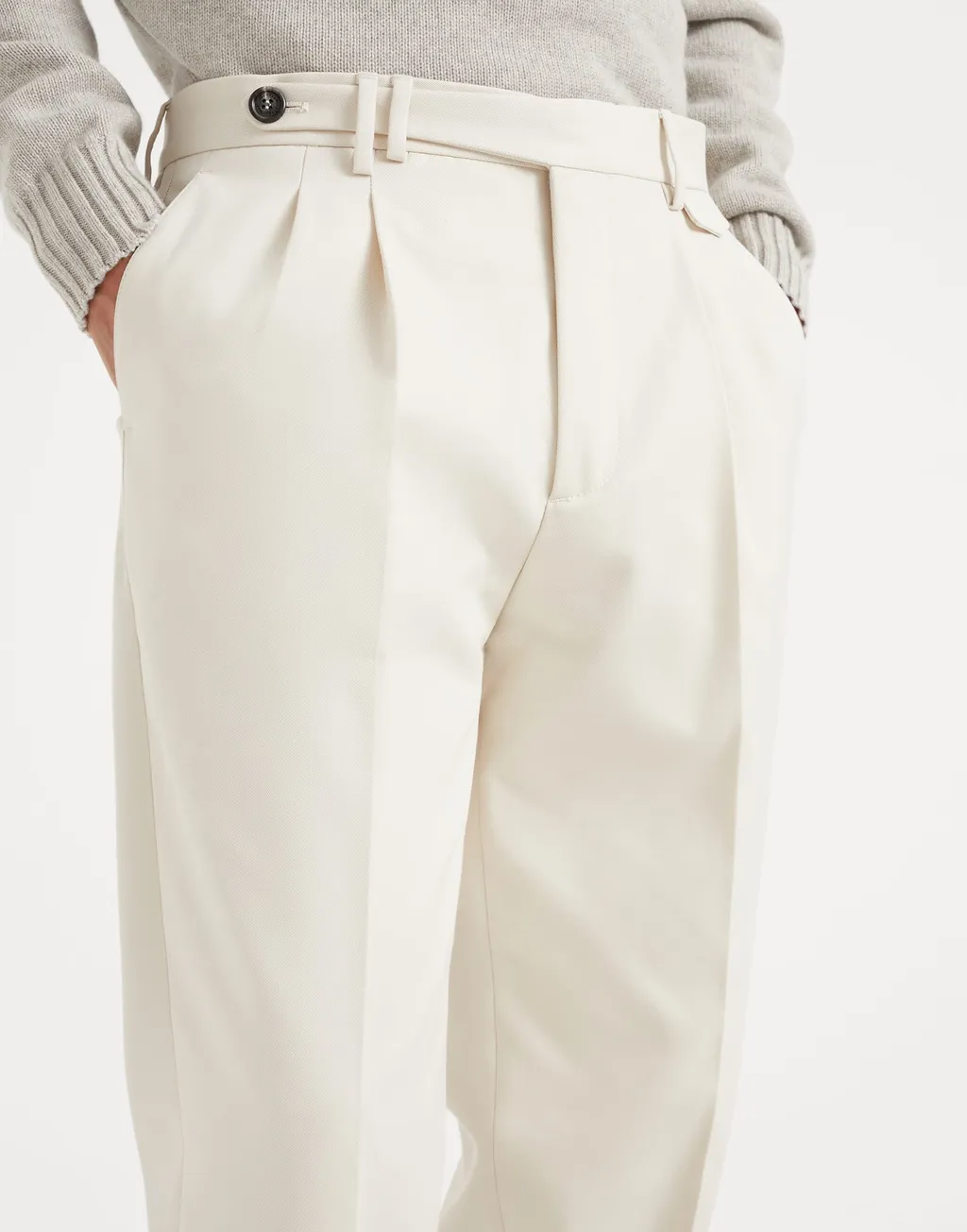 Pressed-Crease Tapered Trousers