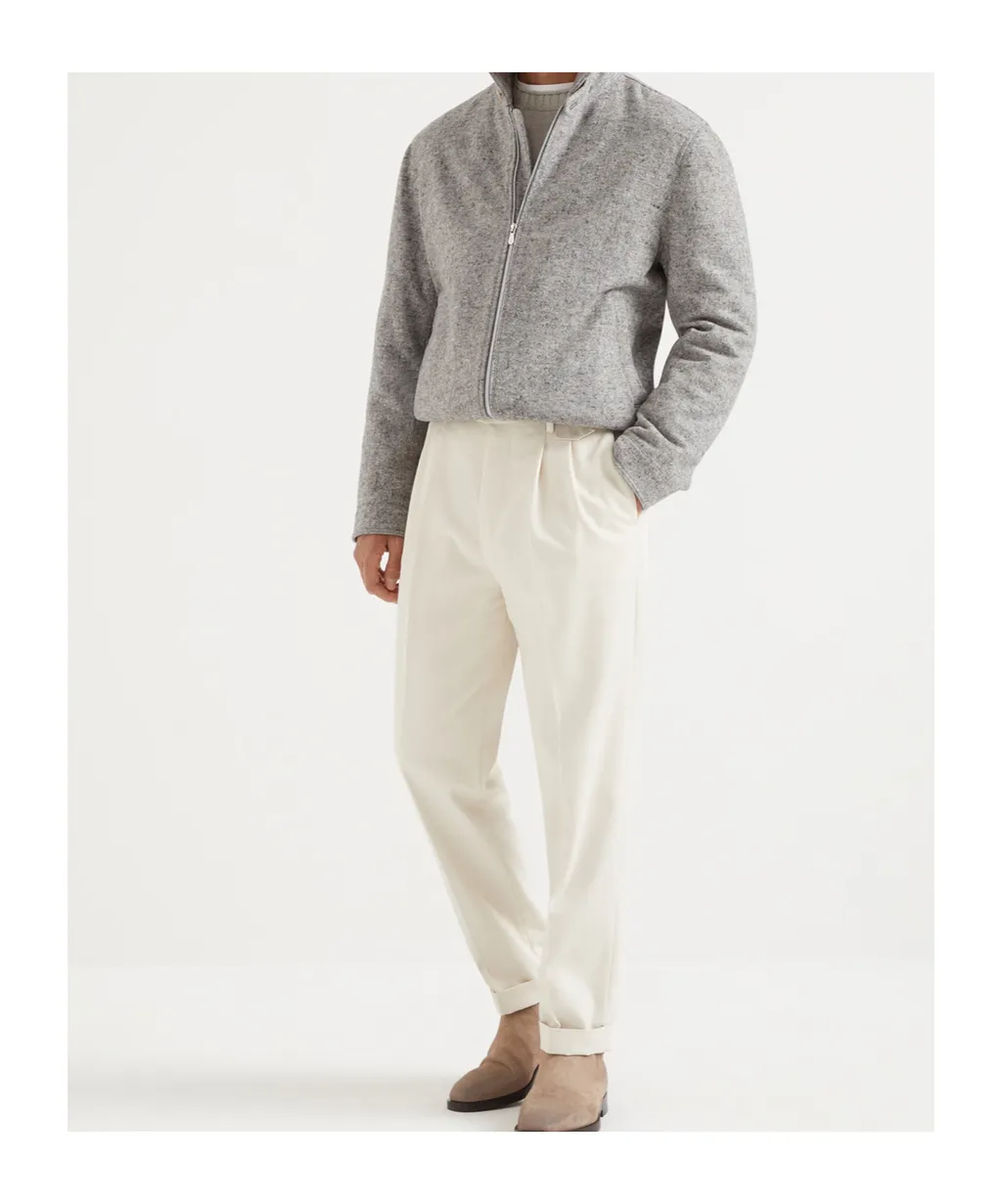 Pressed-Crease Tapered Trousers