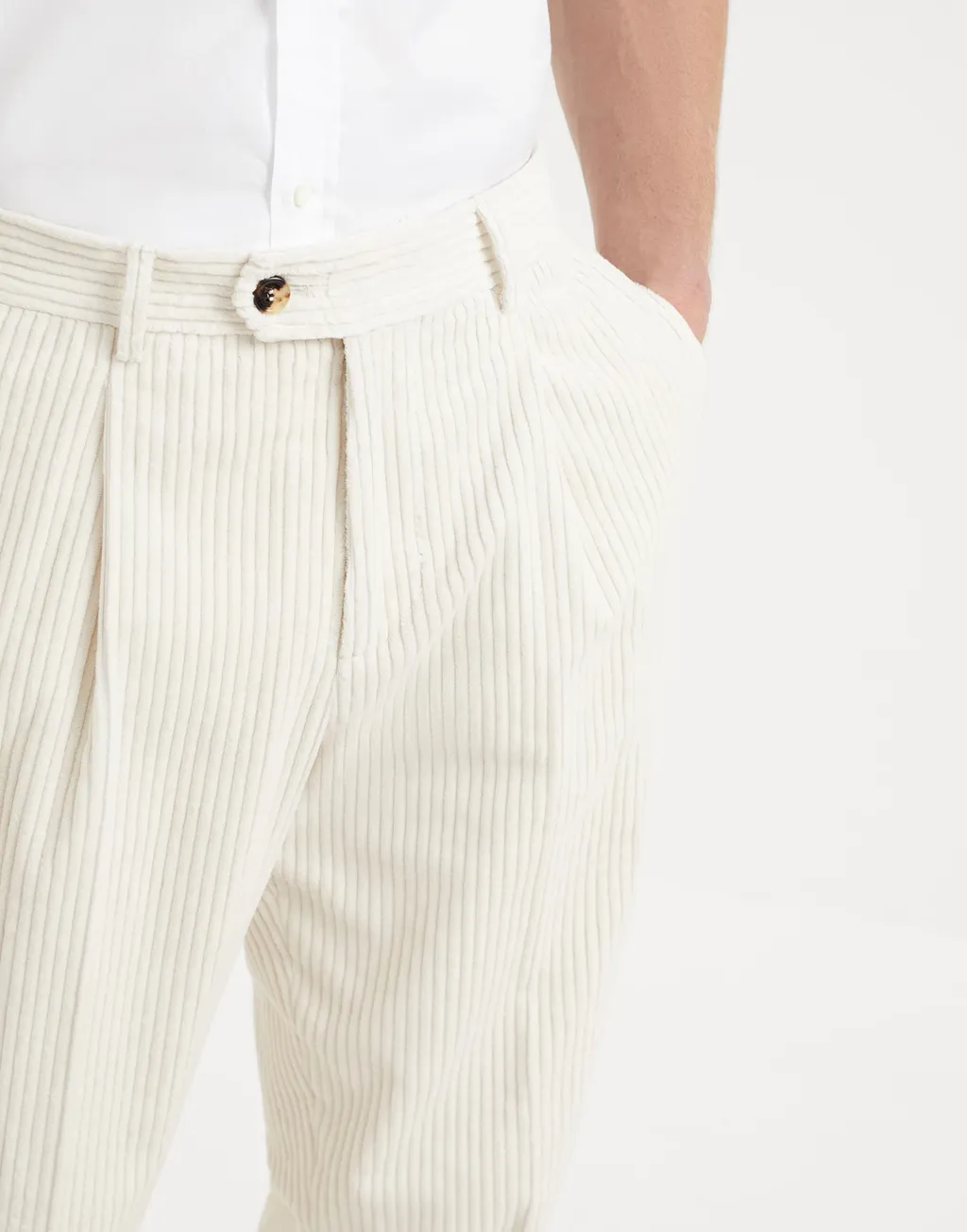 Pressed-Crease Tapered Trousers