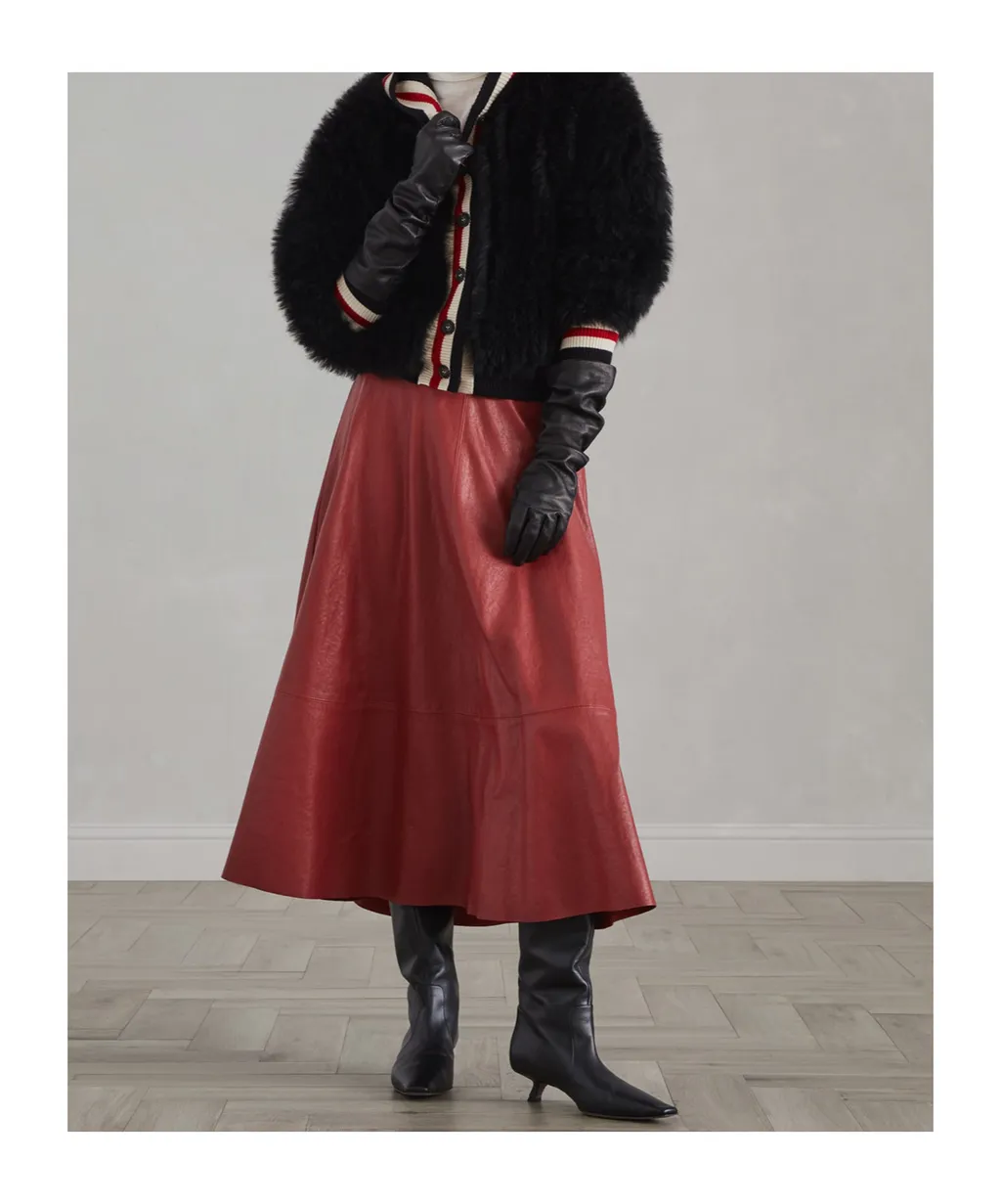 Leather Midi Skirt