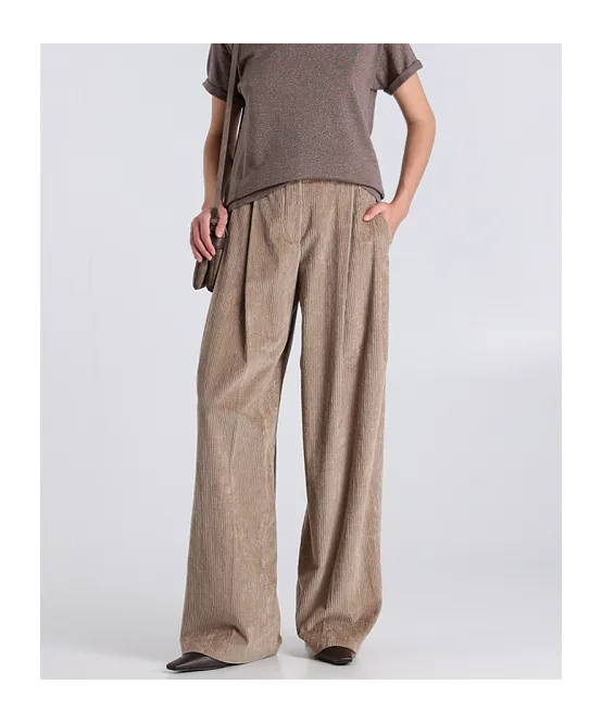 Belt-Loop Casual Pants