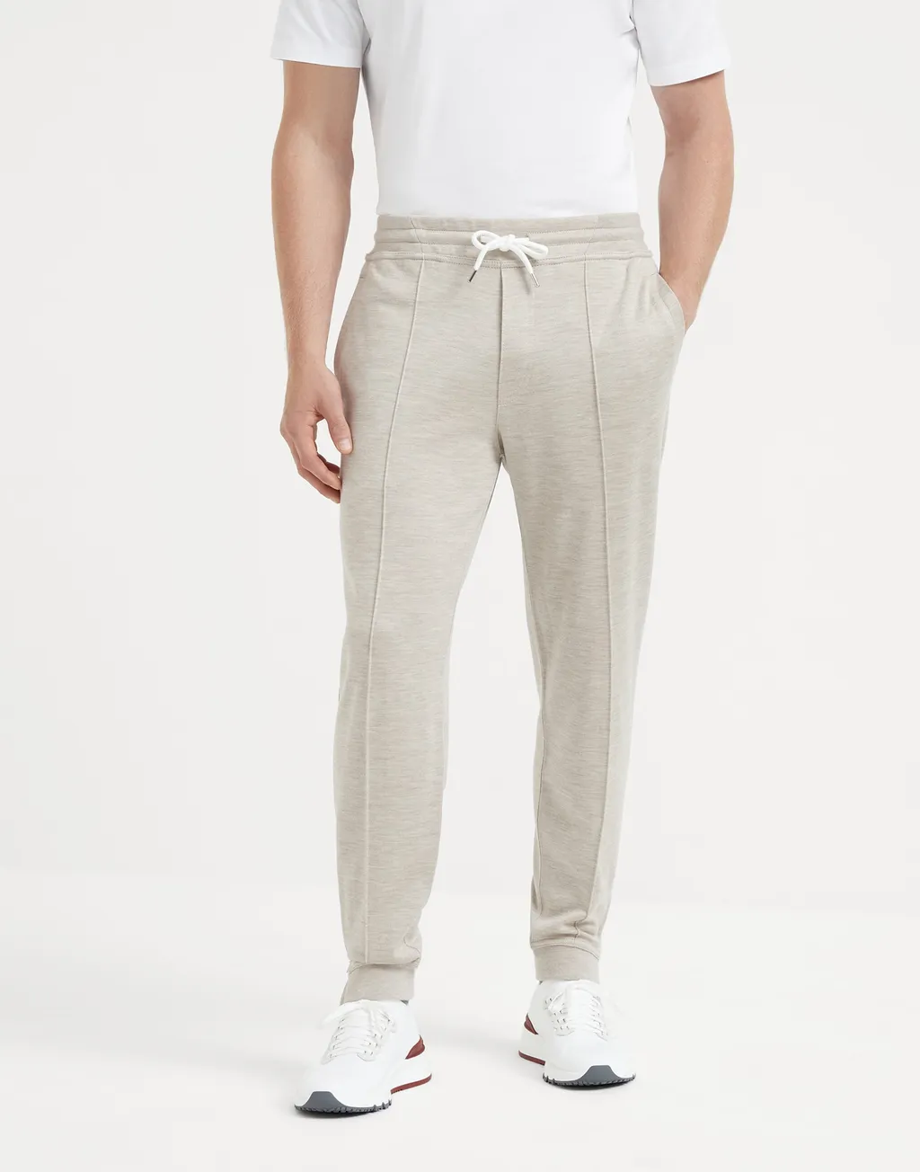 Drawstring Straight-Leg Trousers