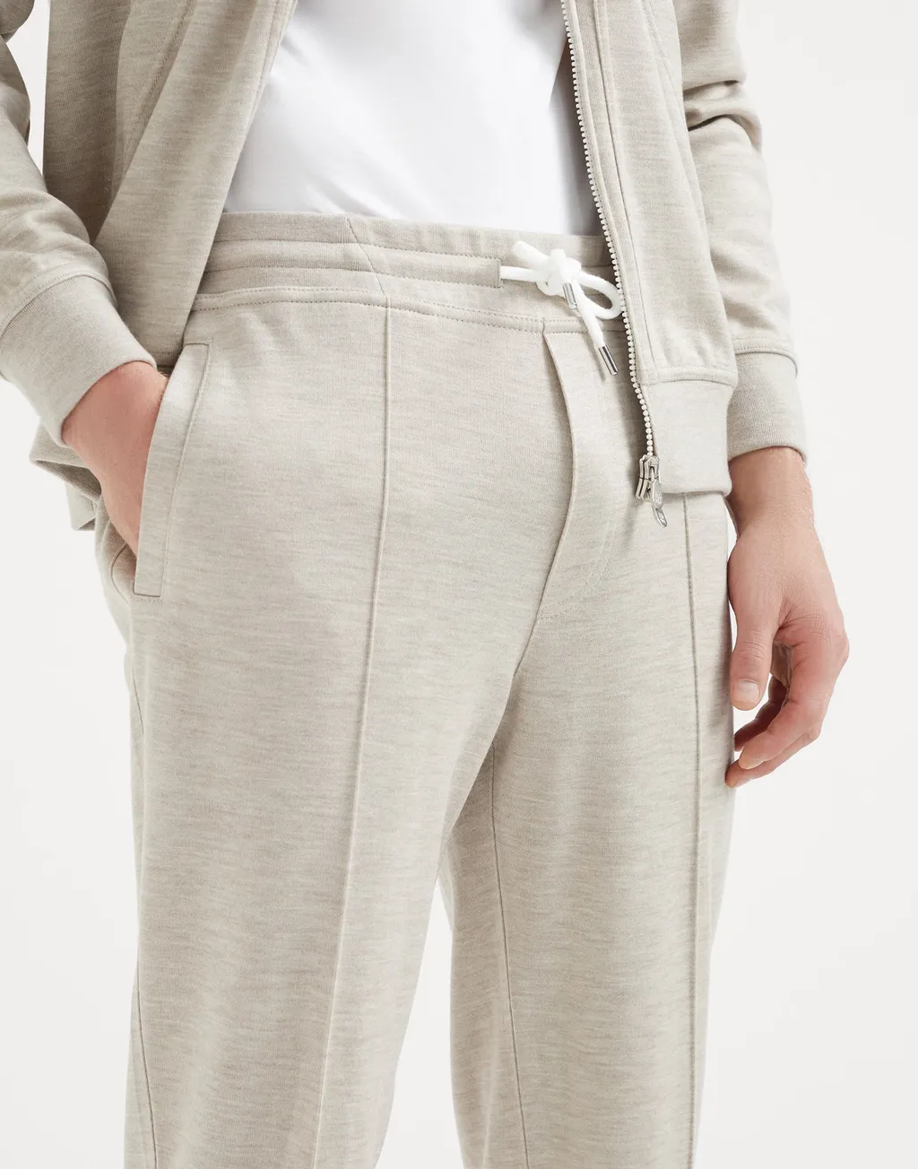 Drawstring Straight-Leg Trousers