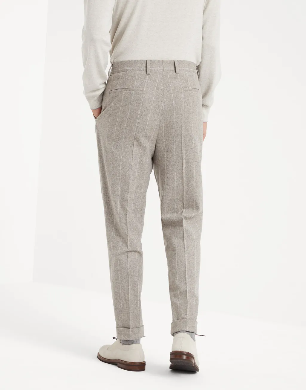 Pressed-Crease Tapered Trousers