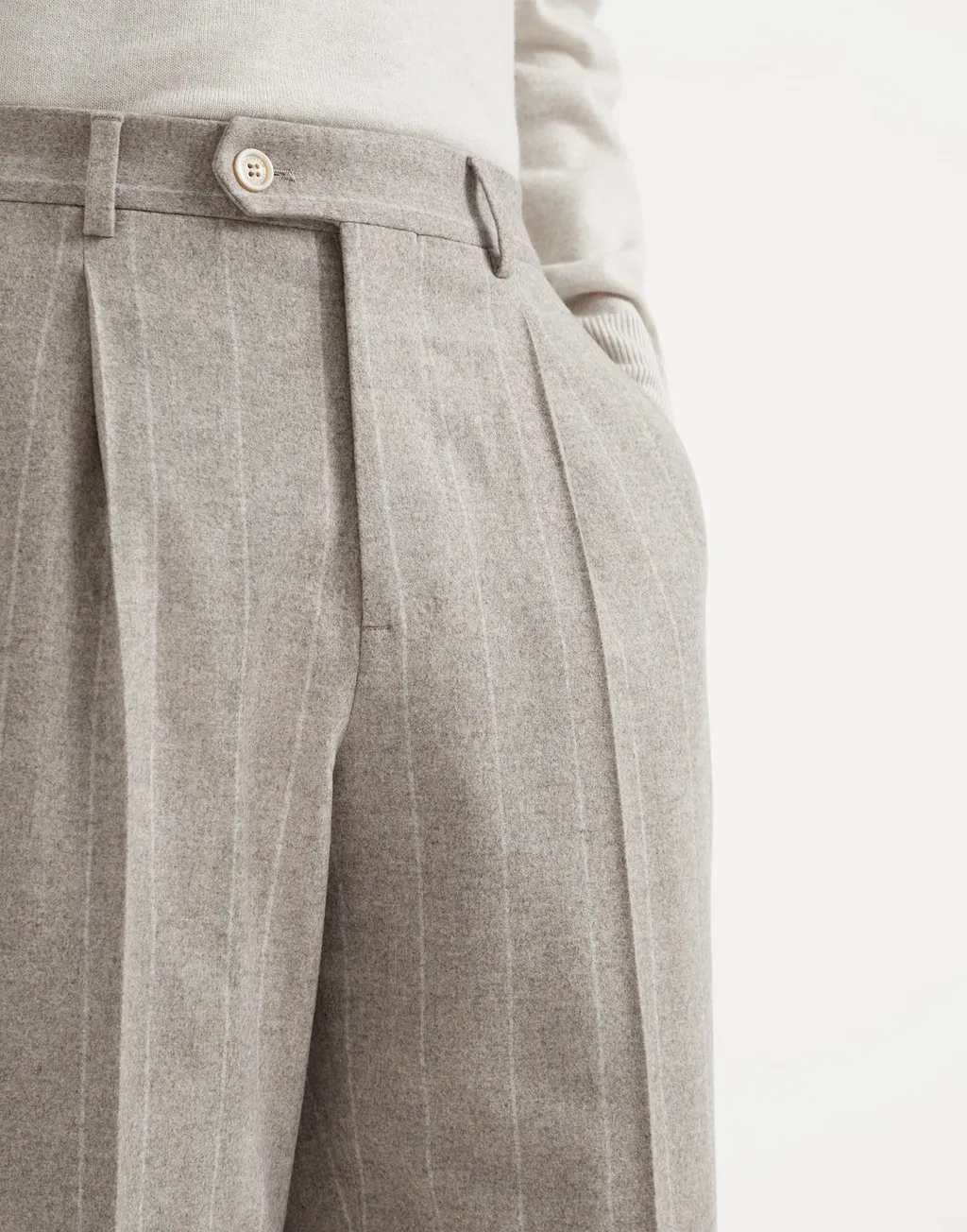 Pressed-Crease Tapered Trousers