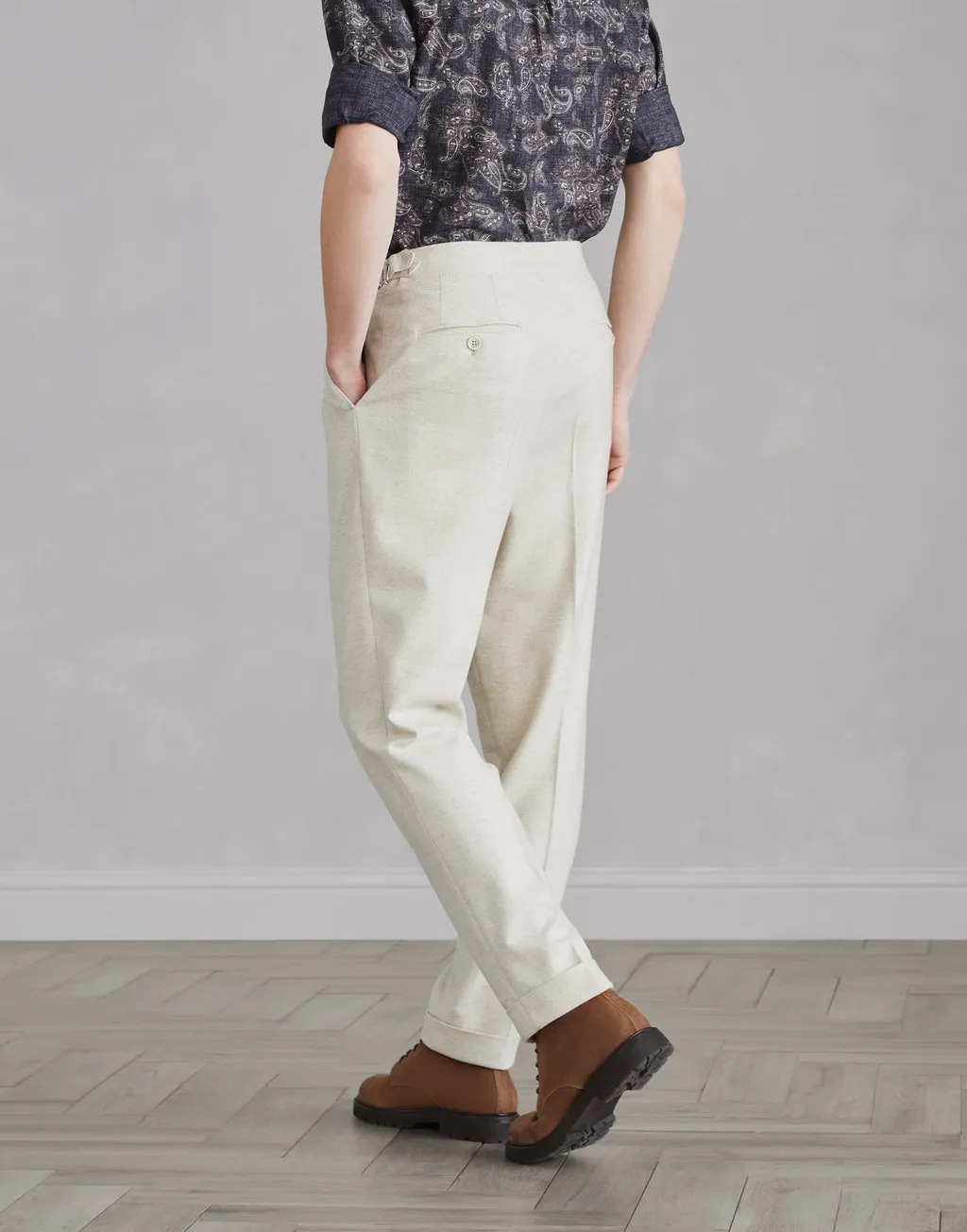 Pressed-Crease Tapered Trousers