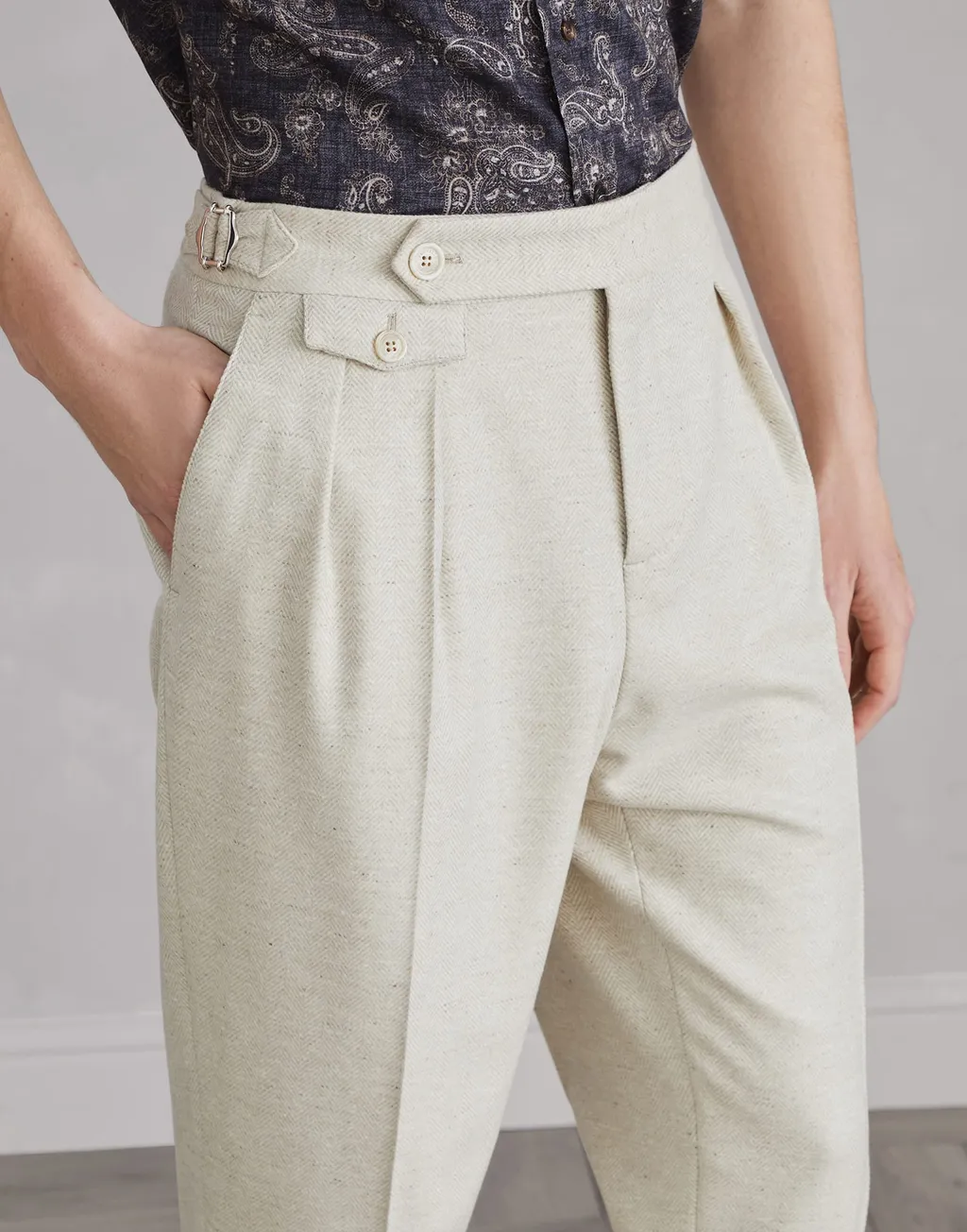Pressed-Crease Tapered Trousers