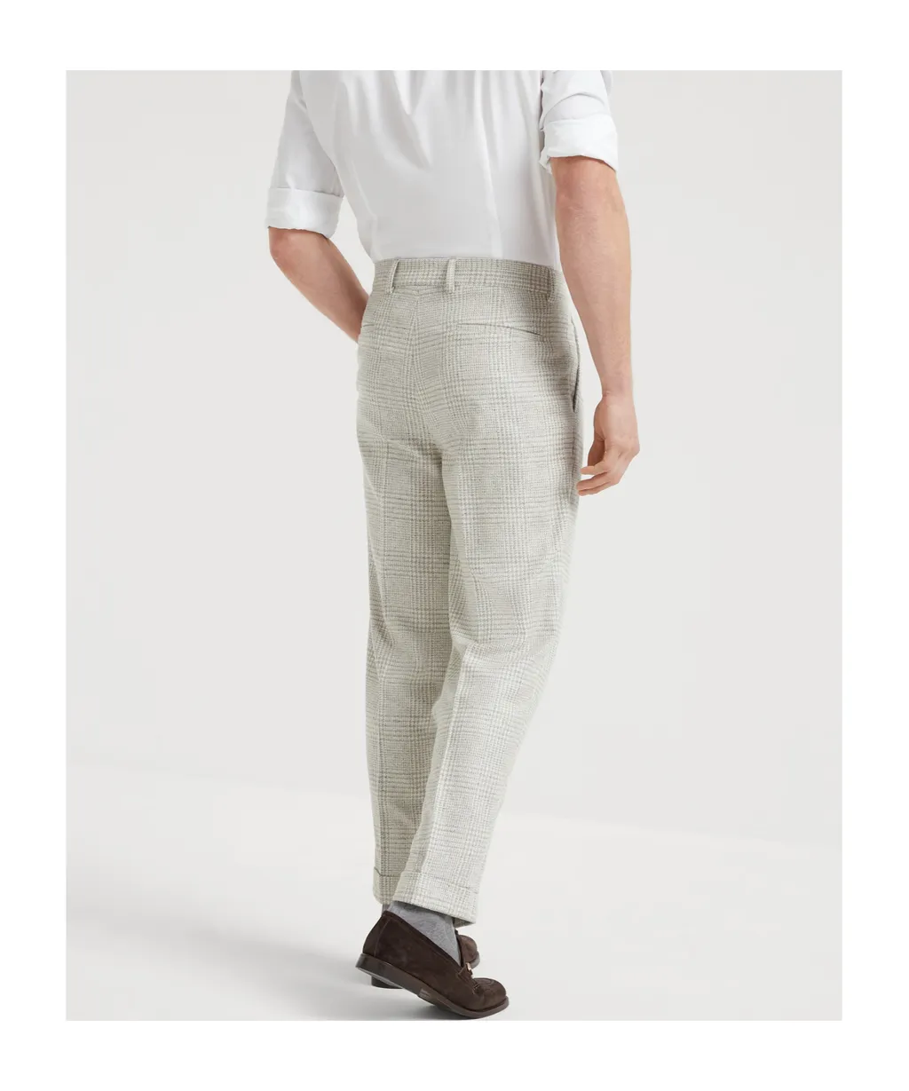 Prince Of Wales Check Tailored Trousers