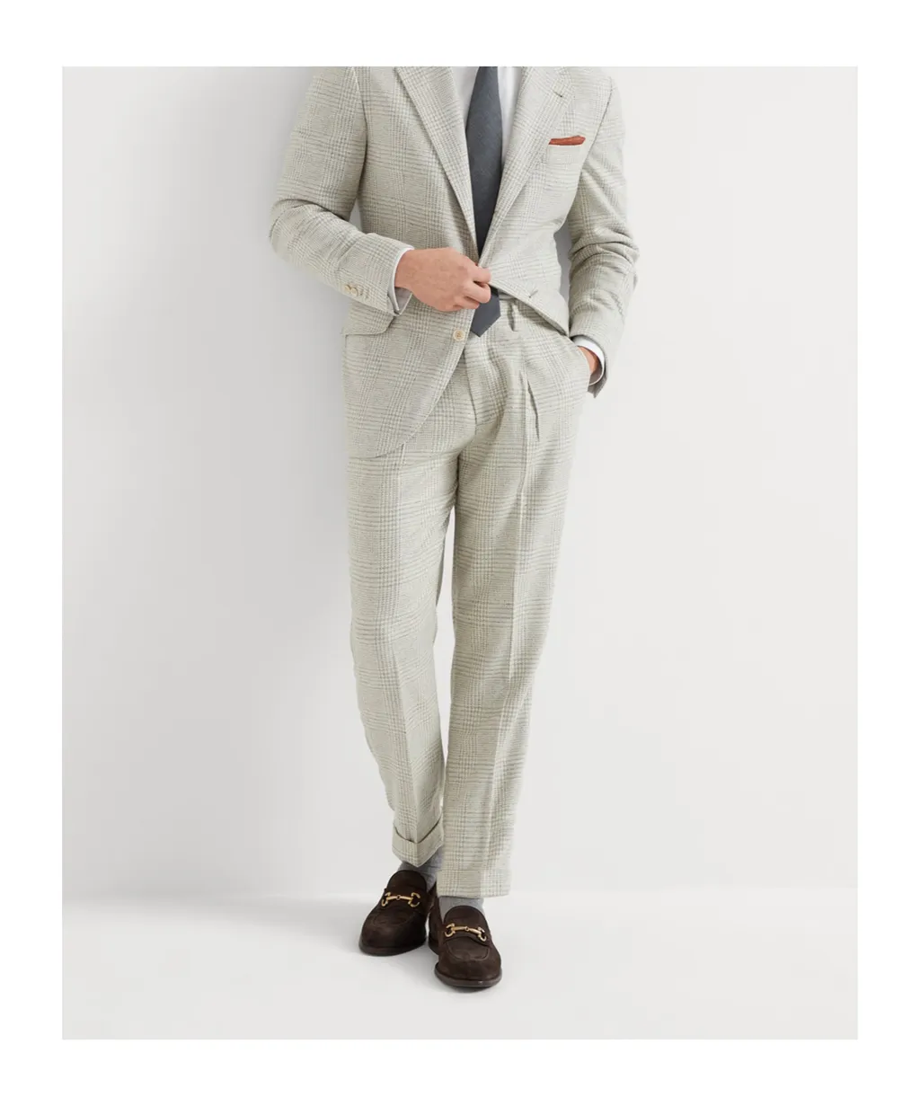 Prince Of Wales Check Tailored Trousers